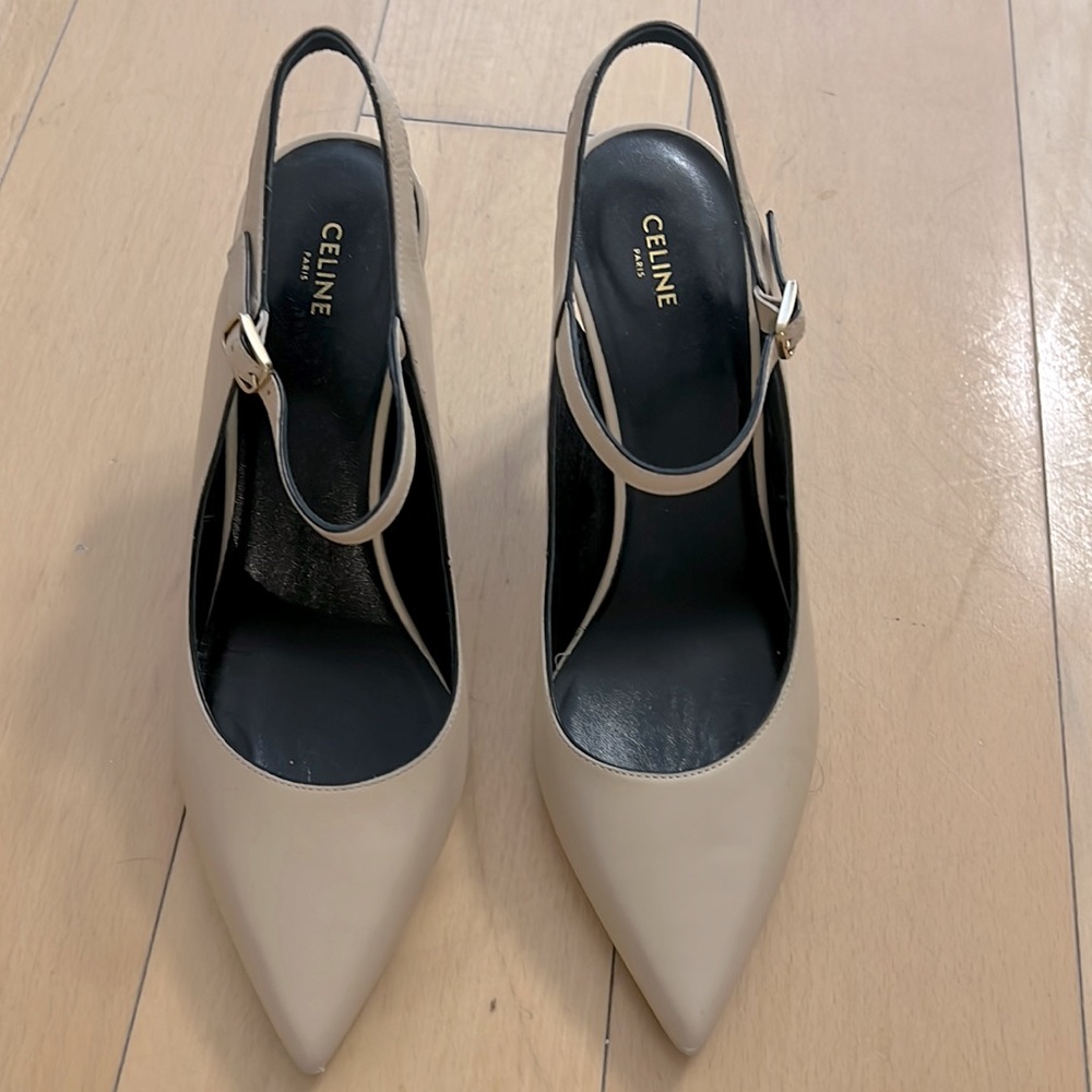 Celine like new stiletto heel with ankle strap